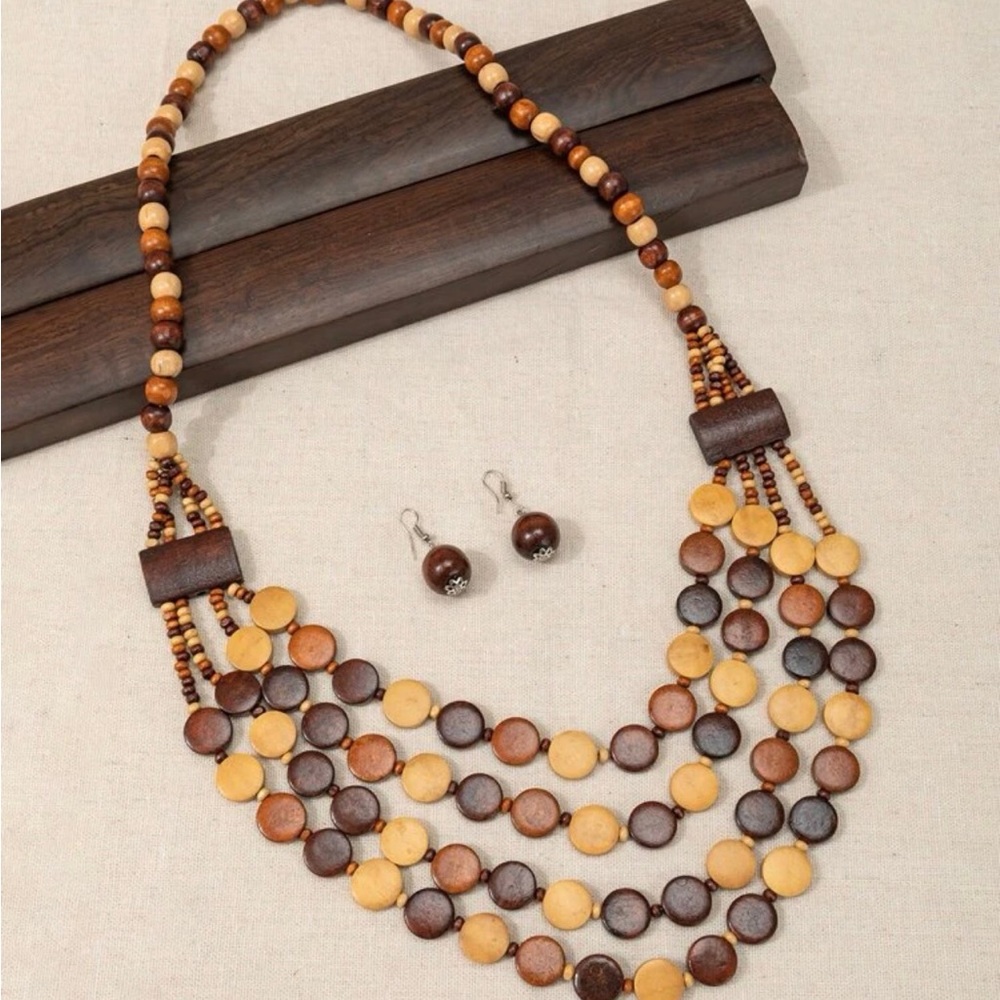 2Pcs  Bead Decor Jewelry Set